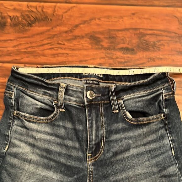 American Eagle Factory Blue Distressed Denim Jeggings Festival Casual Co… - Picture 6 of 9